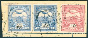 1909 turul ritka VAJDALAK postaügynökség bélyegzés Temes Serbia MPPFB PÜ10 / 500 pont (d72)