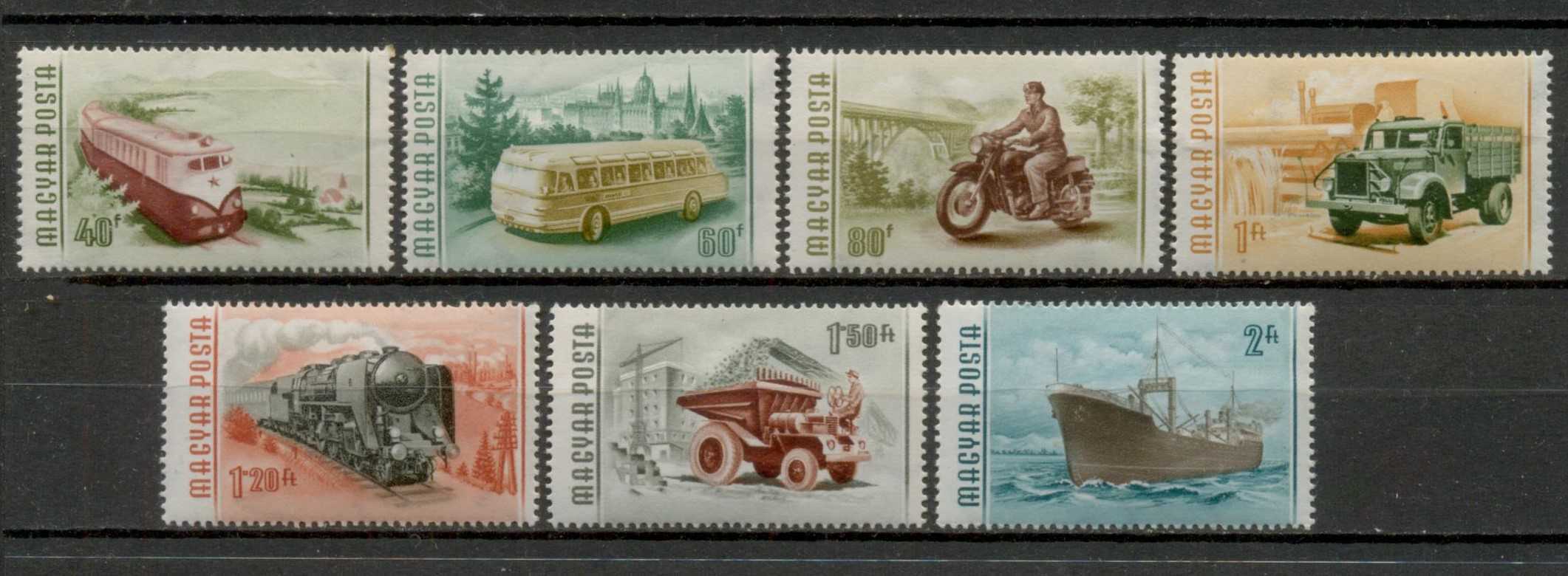 M232 - 1955. Közlekedés - Ipar teljes bélyegsorozat (7 db) - Postatiszta **