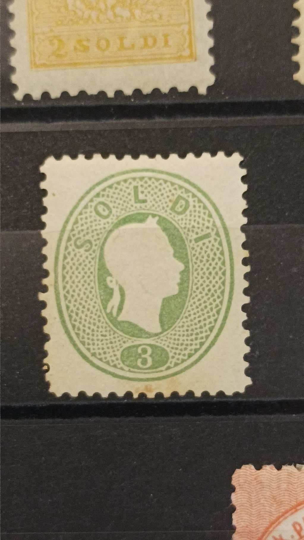 1860. Könyvnyomat dombornyomással 3 soldi 1887-es újnyomata *