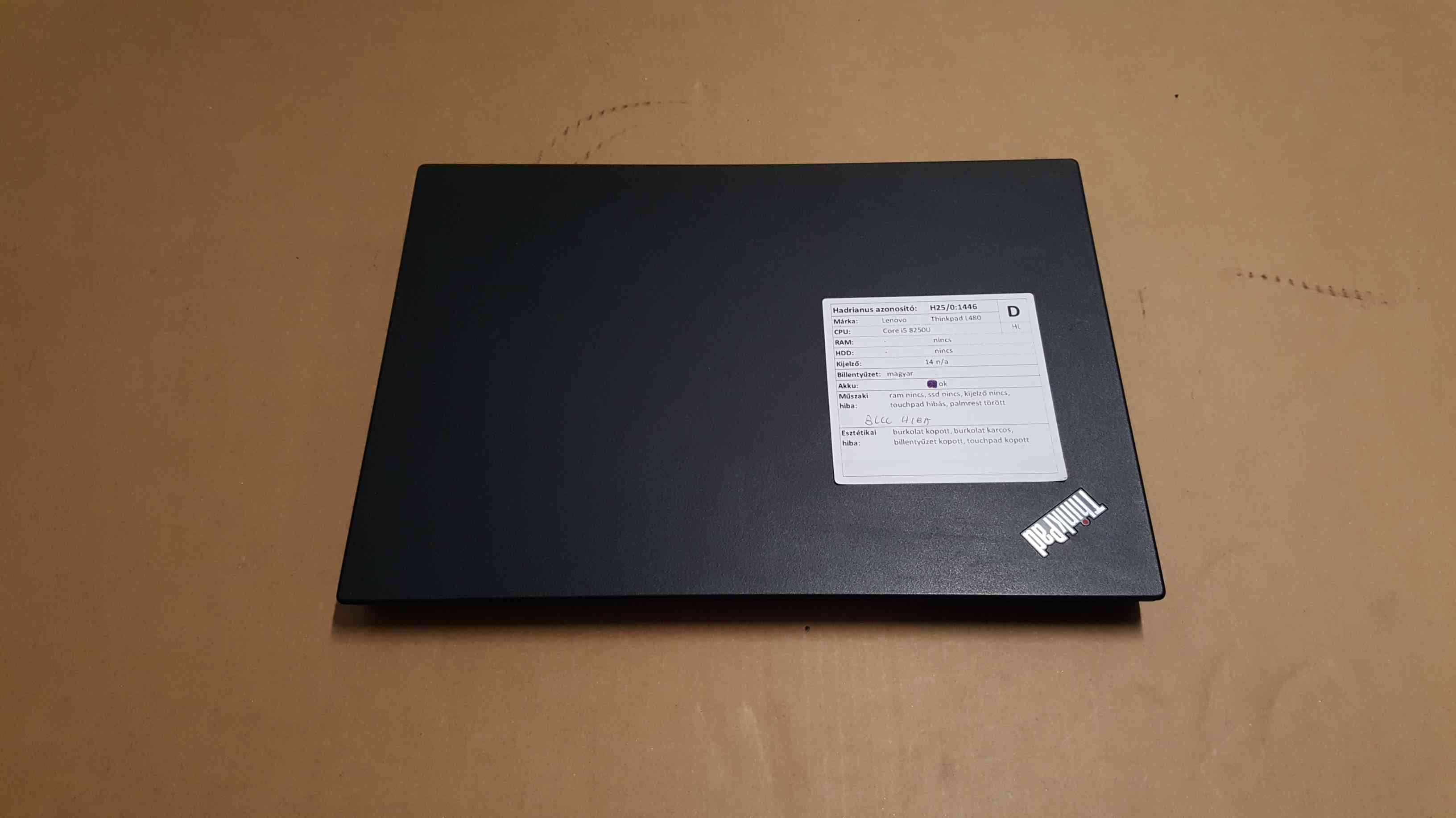 Lenovo Thinkpad L480