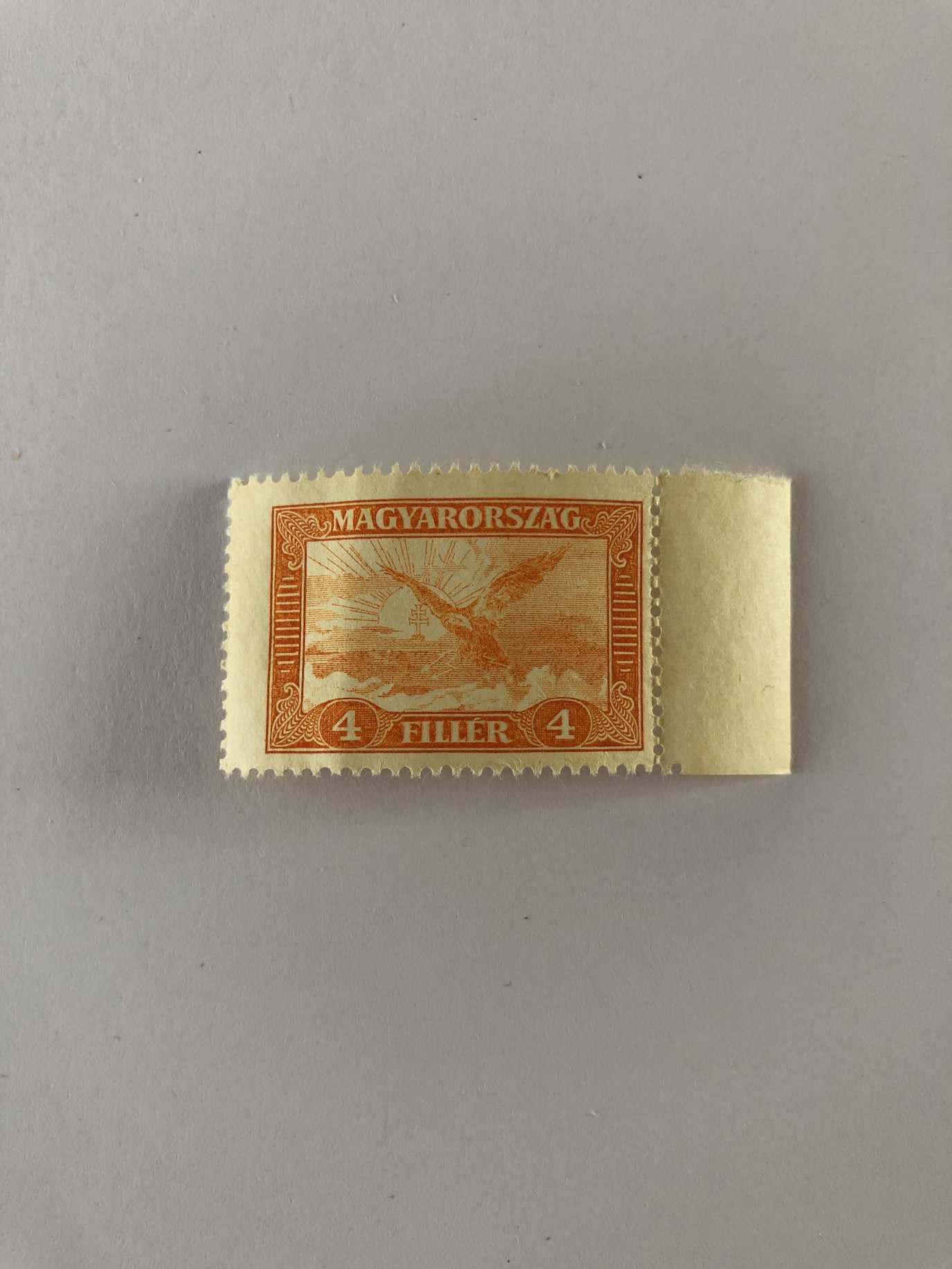 Magyar Kir. Posta posta tiszta bélyeg 4 fillér vízjel négyszeres kettős kereszt 14. 1930 1 darab