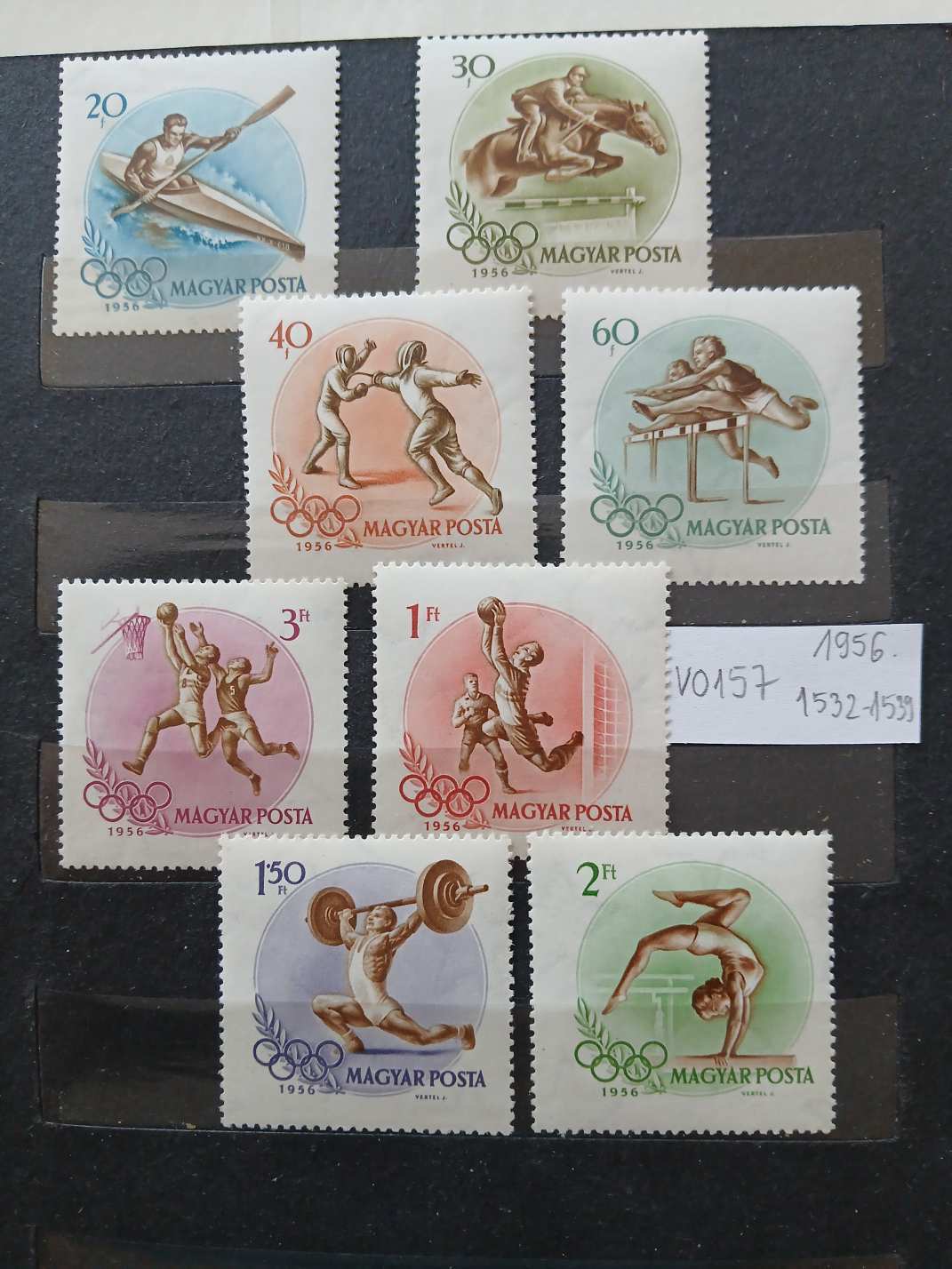 V0157 Magyar bélyeg 1956 1532-1539 postatiszta   - kat.ár 1700 HUF  