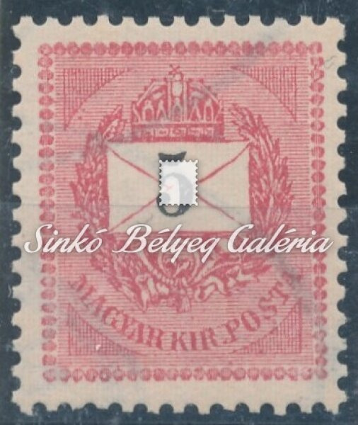 1898 feketeszamu krajcaros 5kr belyeg