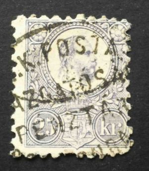 Magyarország 1871 Réznyomat 25 Kr (M).K. POSTAIGA, apró elvékonyodás H