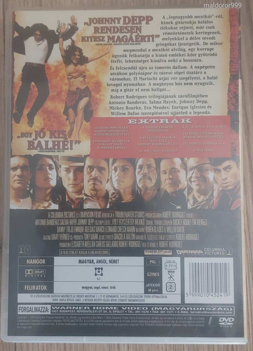 VOLT EGYSZER EGY MEXIKÓ (Antonio Banderas, Salma Hayek ,Johnny Depp ...