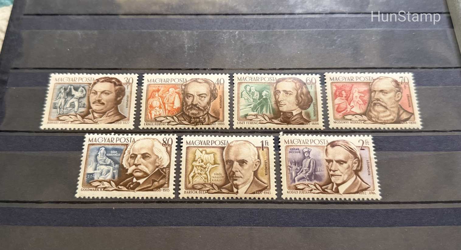 1953. Zeneszerzők (I.) postatiszta falcmentes sor