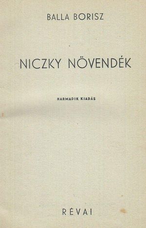 Niczky növendék