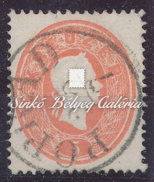 1861. Könyvnyomat dombornyomással 5kr, POPRÁD
