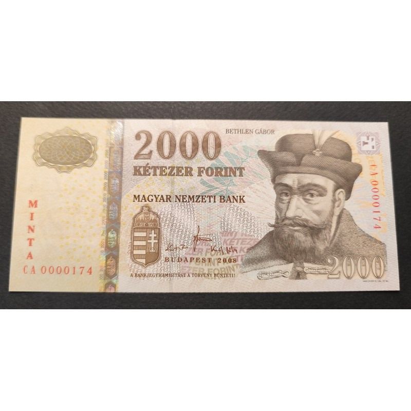 Magyarország, 2000 forint 2008 CA - MINTA UNC