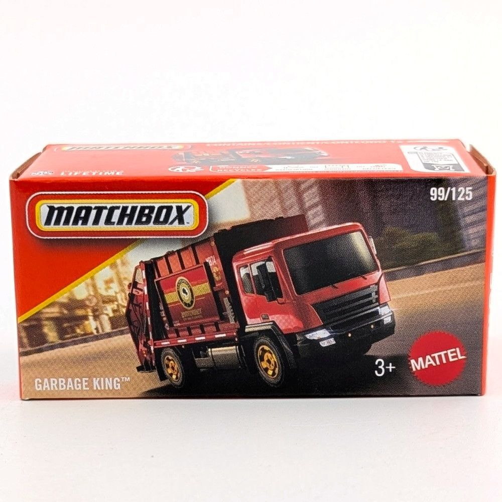 Garbage King Piros Matchbox modellautó D
