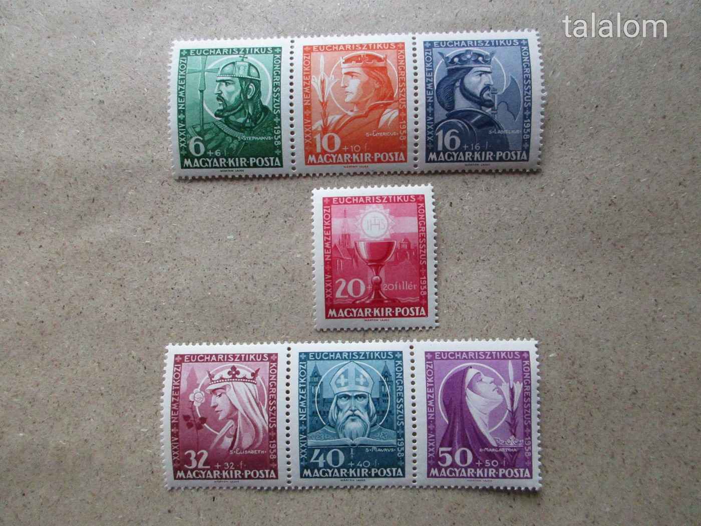 1938 Eucharisztikus blokk bélyegei
