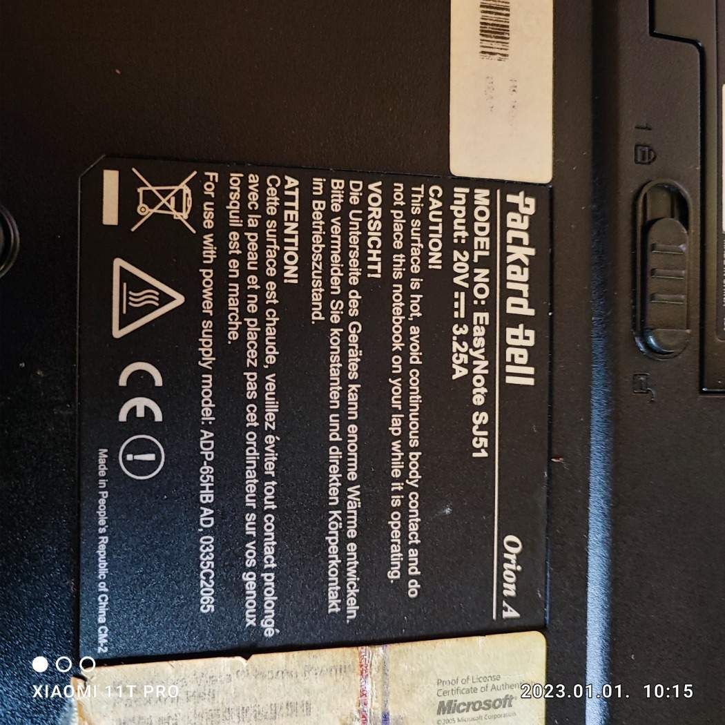 Packard bell orion a