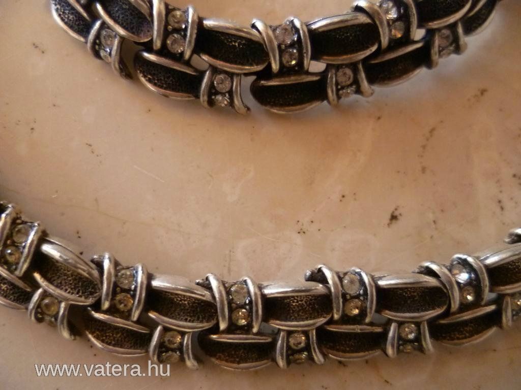 EZÜSTÖZÖTT ELEGÁNS VASTAG NYAKÉK KARPERECCEL