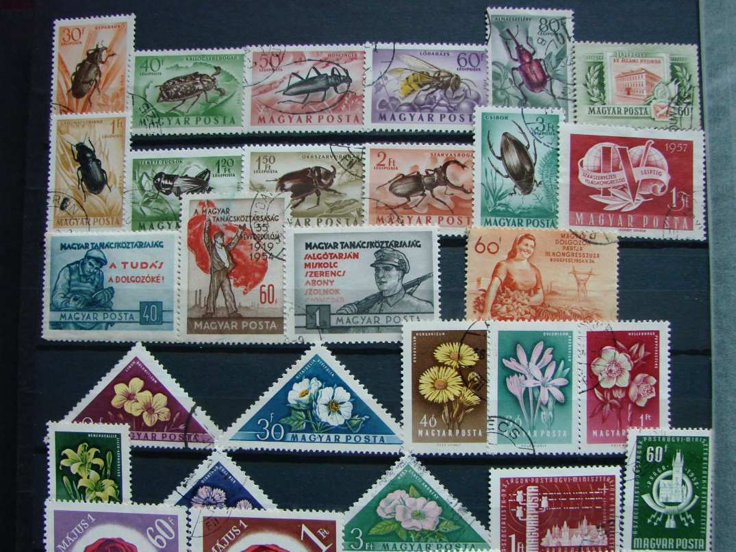 &   1954-61 gyűjtemény, teljes 12 pecsételt sor  &