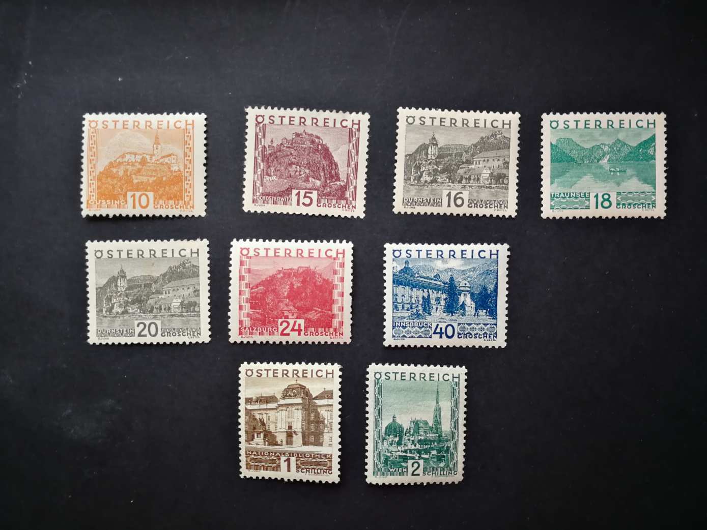 Ausztria 1929 9 érték * 300 E **