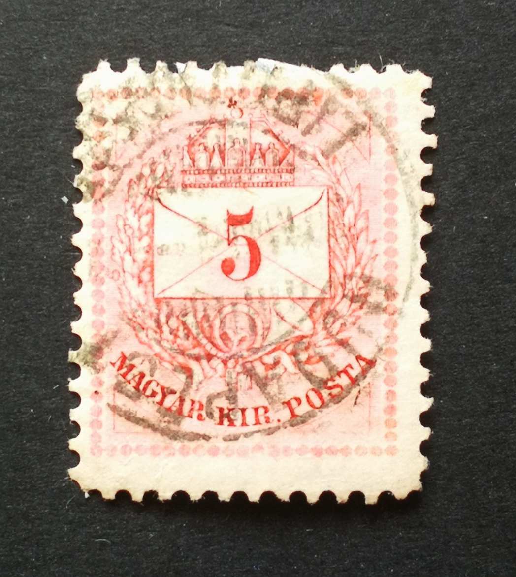 Magyarország 1874 Színesszámú krajcáros 5 Kr B 11 1/2 BUDAPEST / LIPÓTVÁROS H