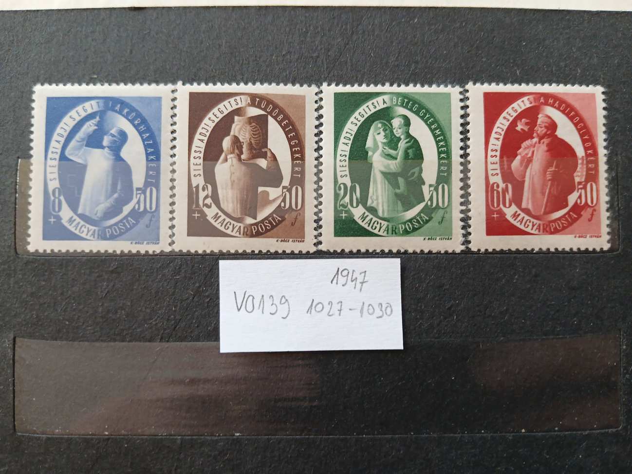 V0139 Magyar bélyeg 1947 1027-1030  postatiszta  - kat.ár 3600 HUF