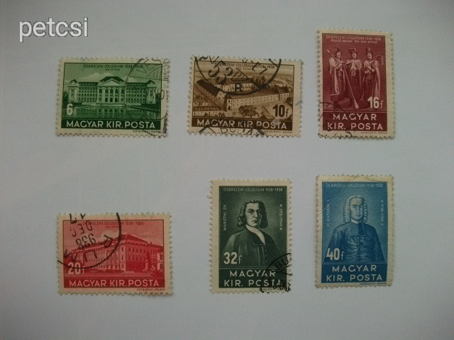 magyar bélyeg / bélyegsor debrecen 1938 4