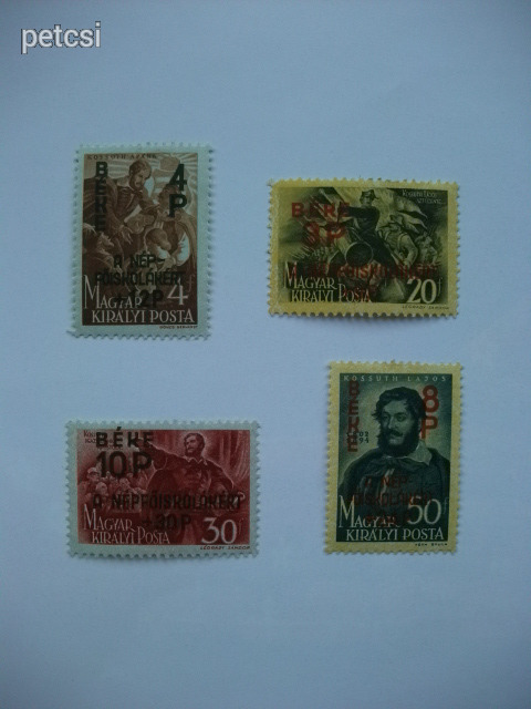 Magyar bélyeg / bélyegsor béke 1945
