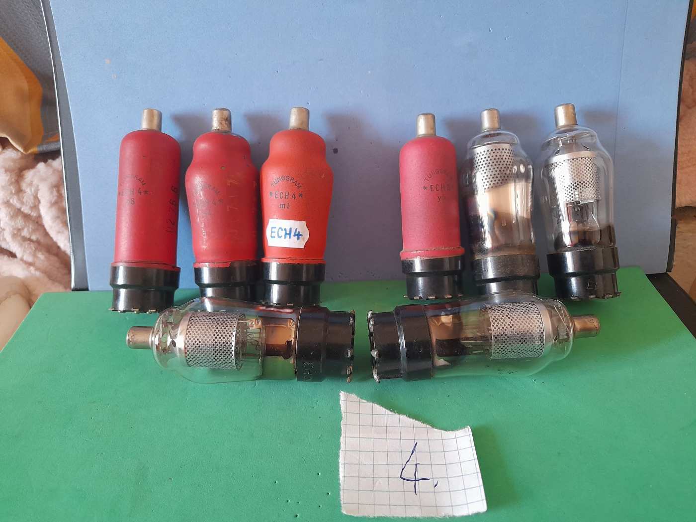 Régi ECH4 ECH3 elektroncső 8 darab =K=