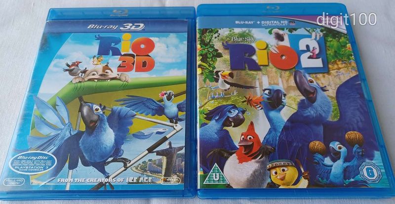 Rio 3D + Rio 2 blu-ray