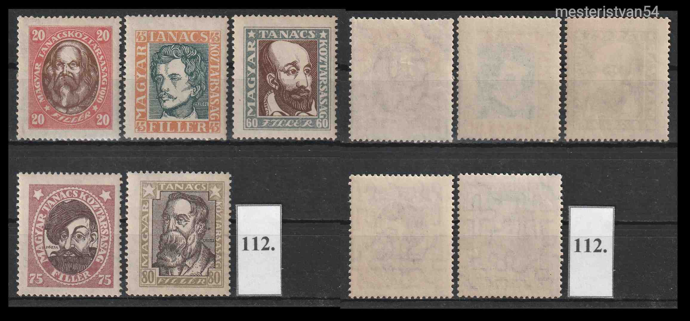 1919.Tanácsköztársasági arcképek** N-112