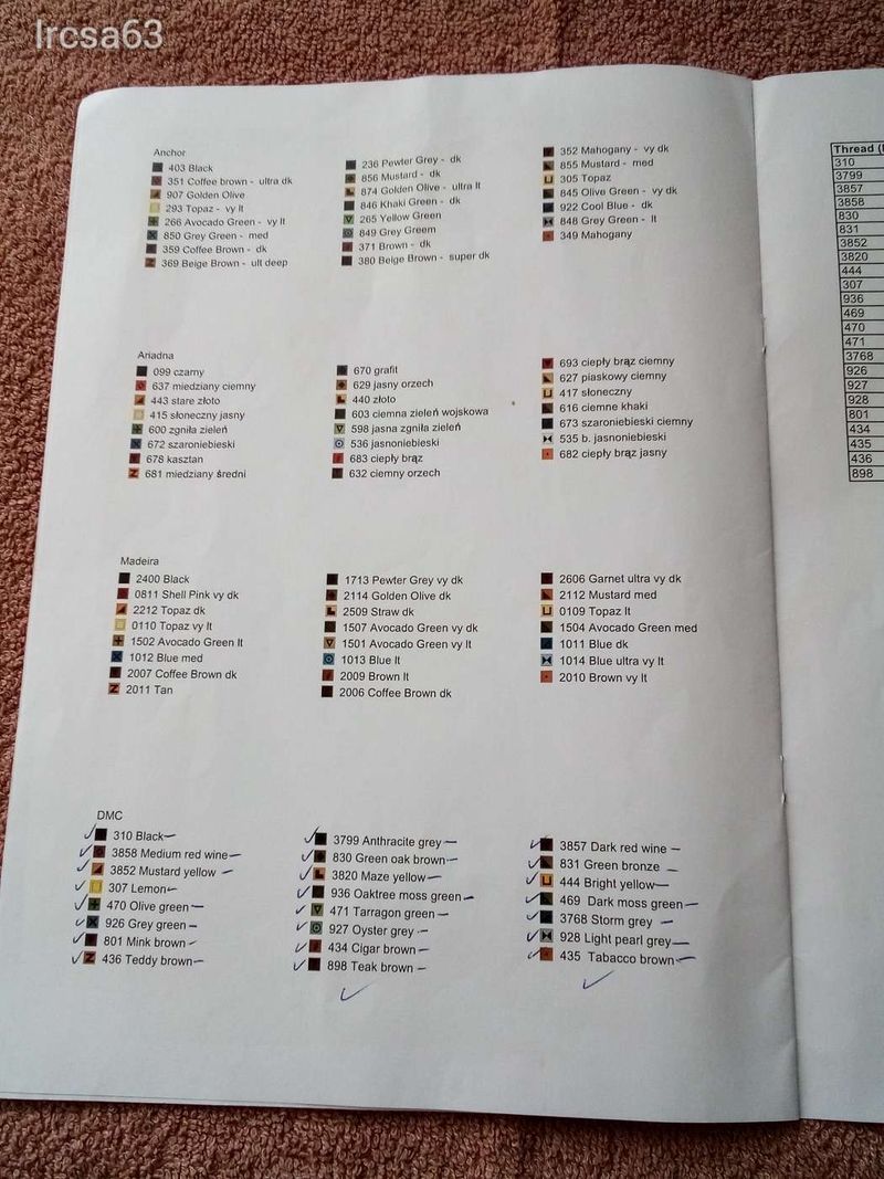 Keresztszemes hímzés minta