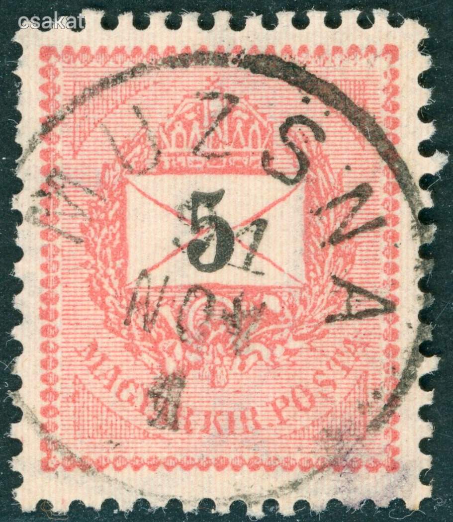 1889 feketeszámú krajcáros MUZSNA bélyegzés Nagy-Küküllő Romania Gudln E3.20 / 80p  (d83)