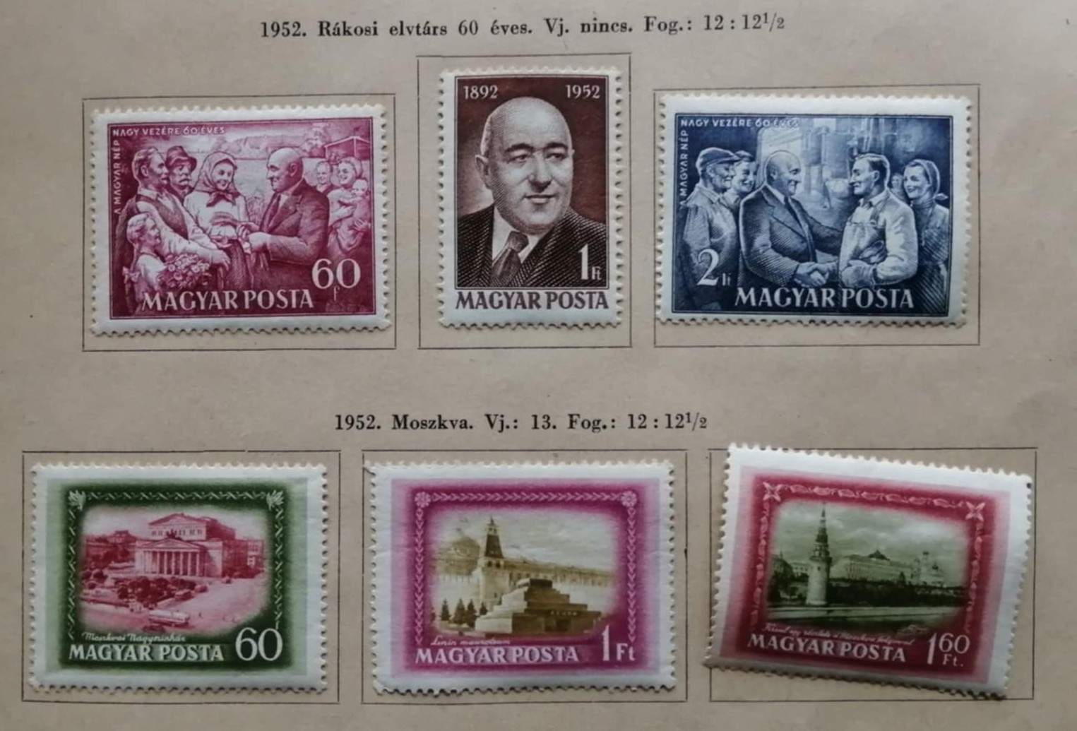 Magyarország, 1952, Rákosi, Moszkva