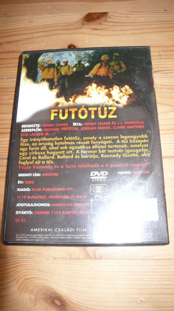 Futótűz Wildfire dvd
