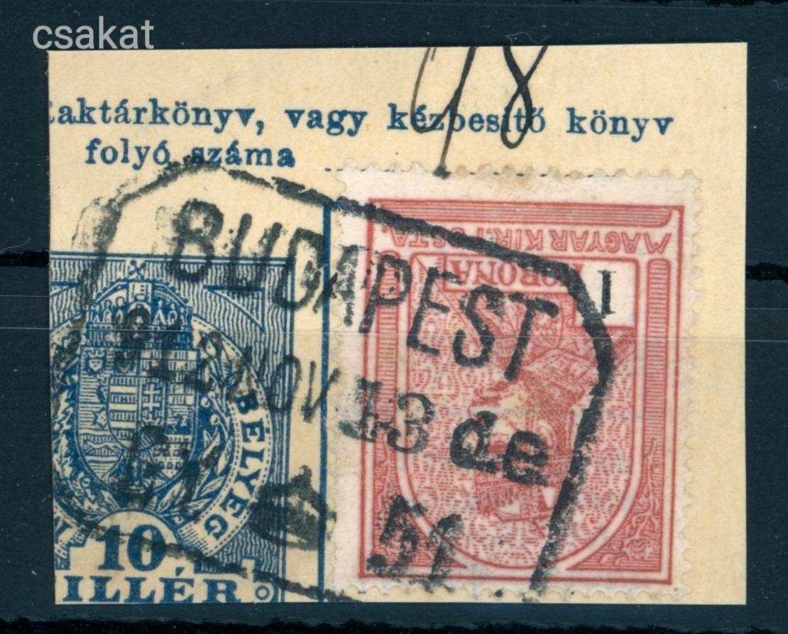 1909 turul 1 Korona BUDAPEST / 51 gyűjtő bélyegzés MPPFB GY10 / 100 pont (e25)