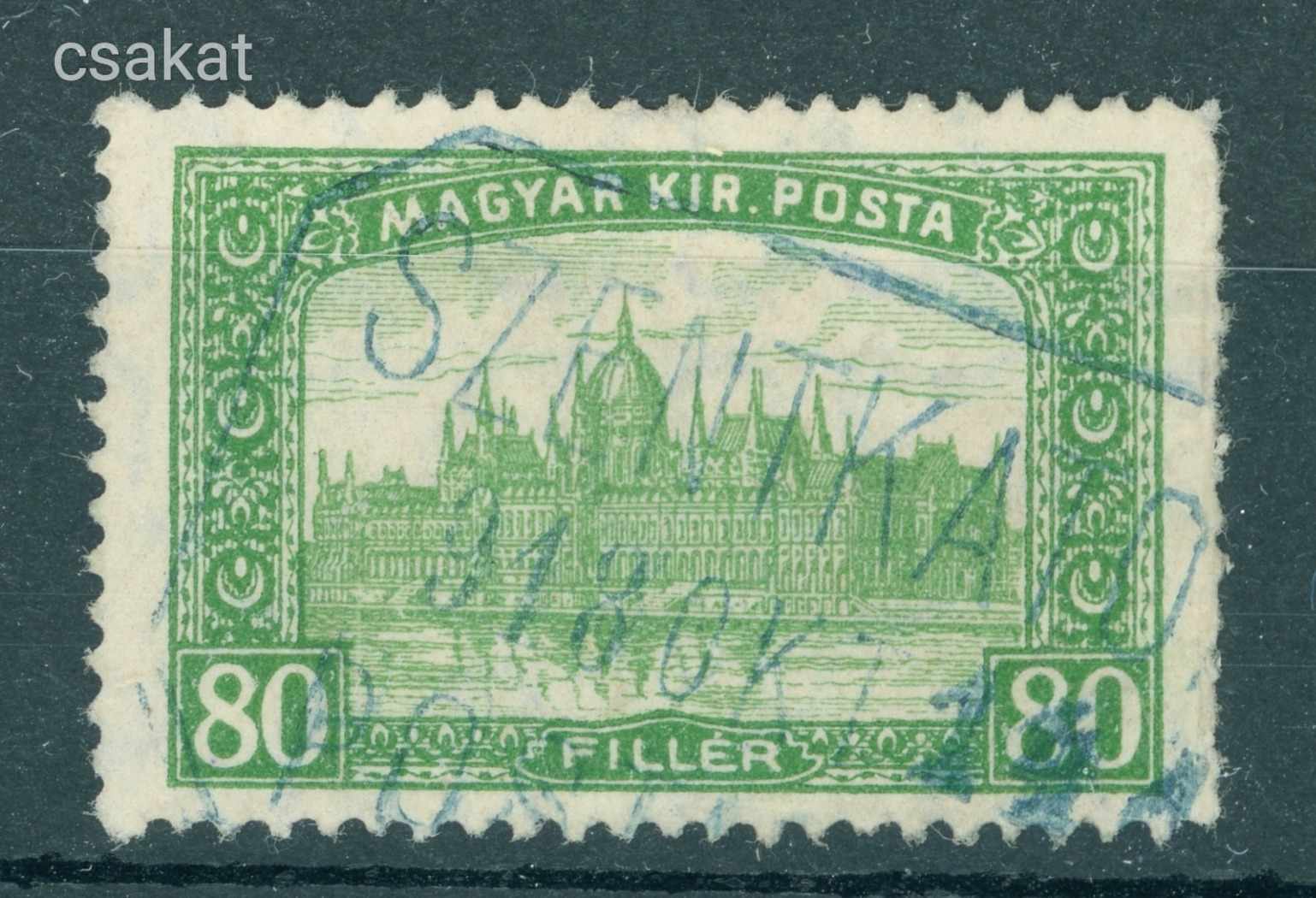 1916 parlament ritka SZENTKATOLNA postaügynökség bélyegzés Erdály Romania MPPFB 500p (e10)