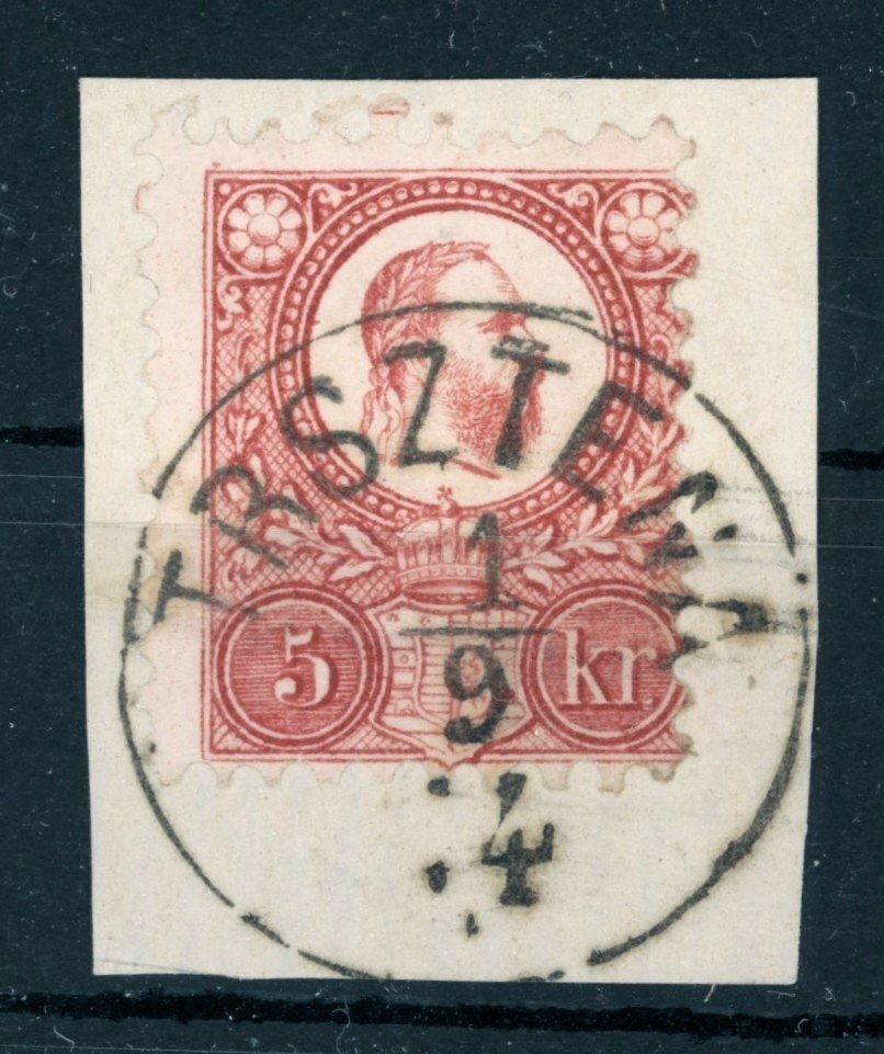 1871 réznyomat TRSZTENA bélyegzés Árva / Slovakia hajtásnyom Gudlin E3.15 / 300 pont (e76)