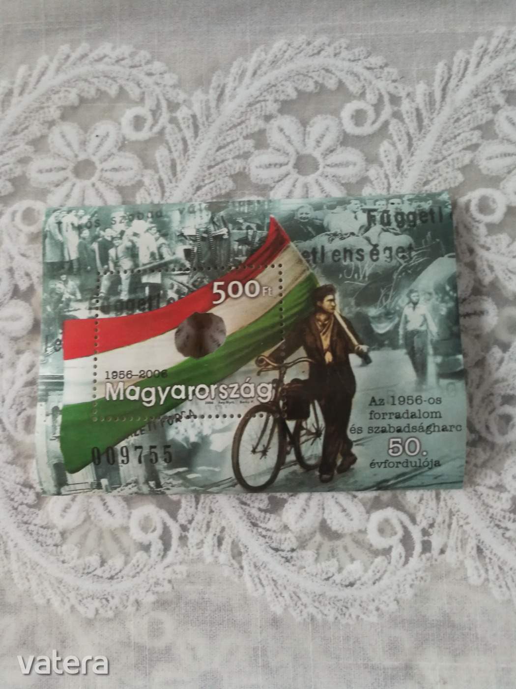 1956-OS EMLÉKBÉLYEG BLOKK, FORRADALOM 50. ÉVFORDULÓJÁRA
