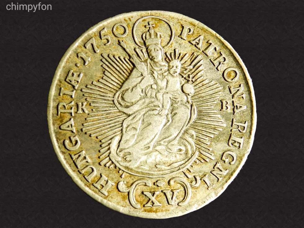 1750 KB Mária Terézia ezüst 15 krajcár! Szép állapotban! Patina! Ritka ...