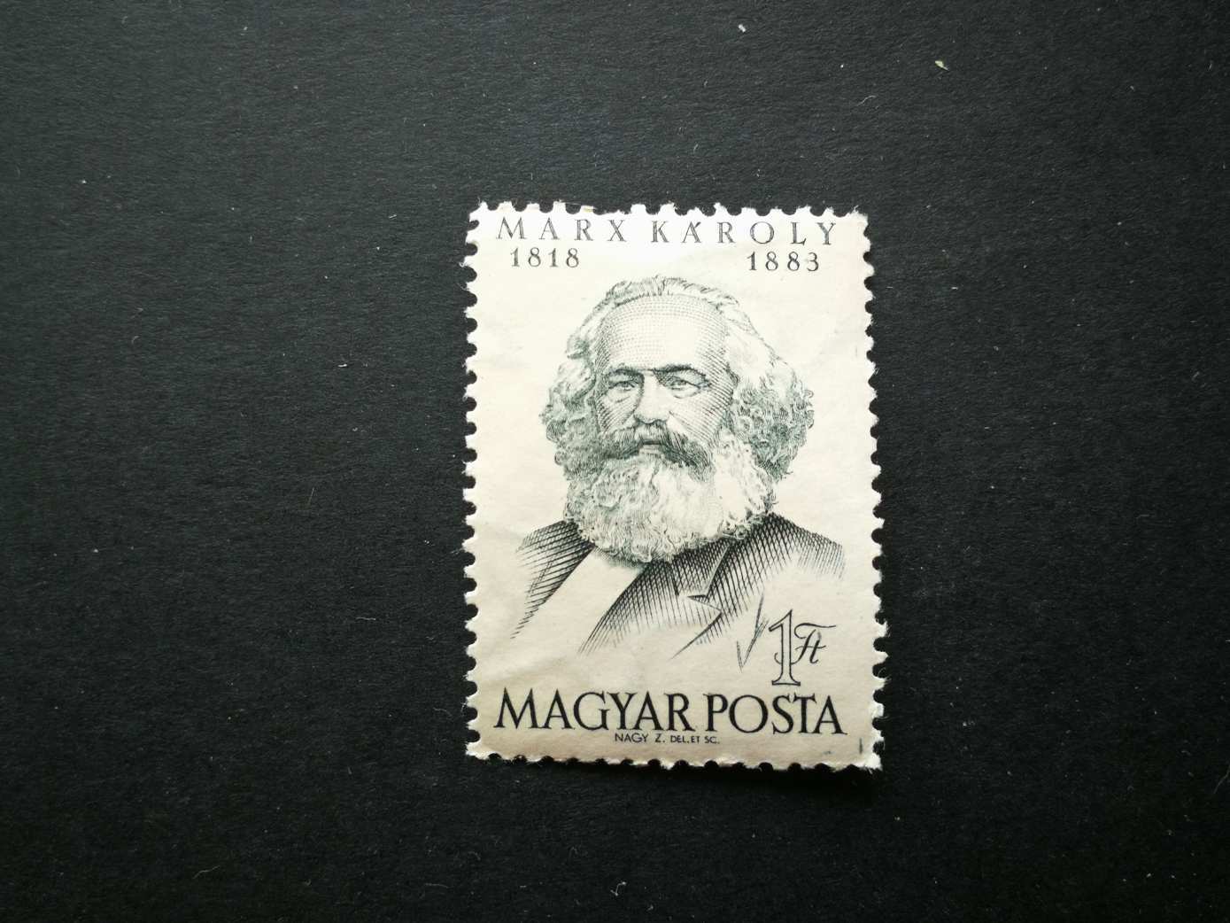 Magyarország 1953 Karl Marx falcos kat. ár 1250 Ft H