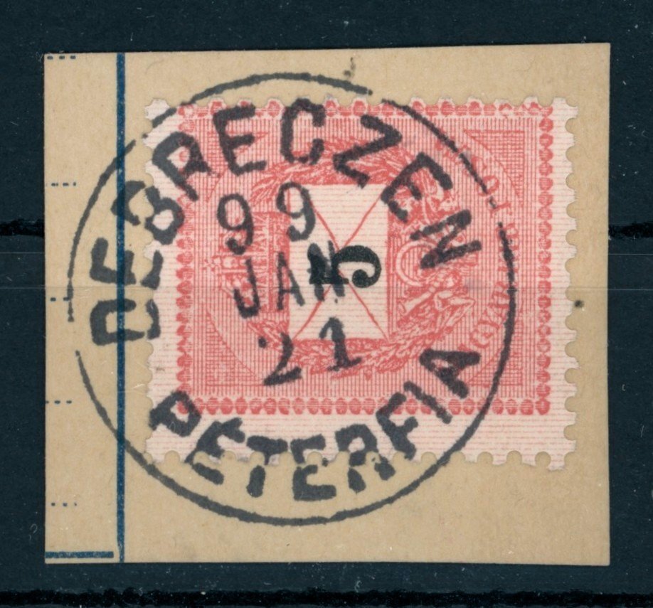 1898 5kr DEBRECZEN / PÉTERFIA bélyegzés - Gudlin E3.70 / 20 pont  (e72)