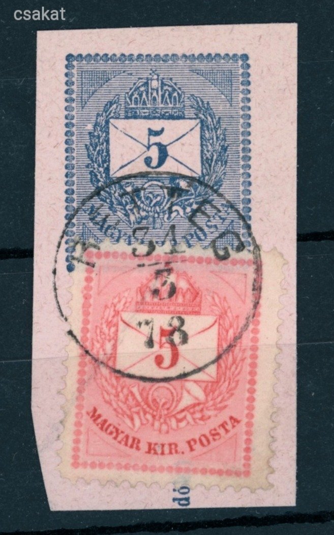 1874 krajcáros RETTEG bélyegzés Szolnok-Doboka Romania Gudlin E3.12 / 80 pont (e35)