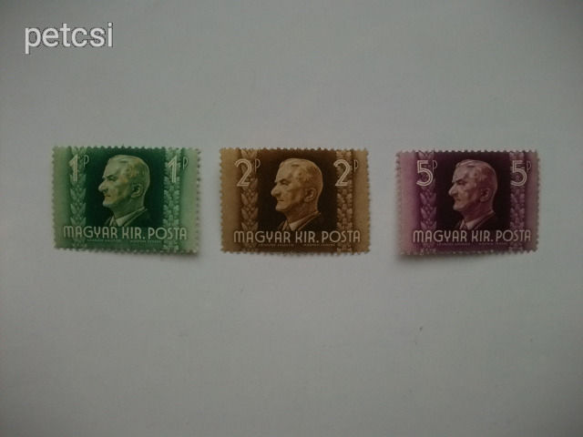 Magyar bélyeg / bélyegsor kormányzói arcképsor 1941 4.