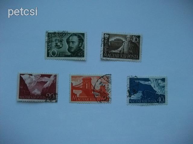 Magyar bélyeg / bélyegsor Gróf Széchenyi István 1941 7.