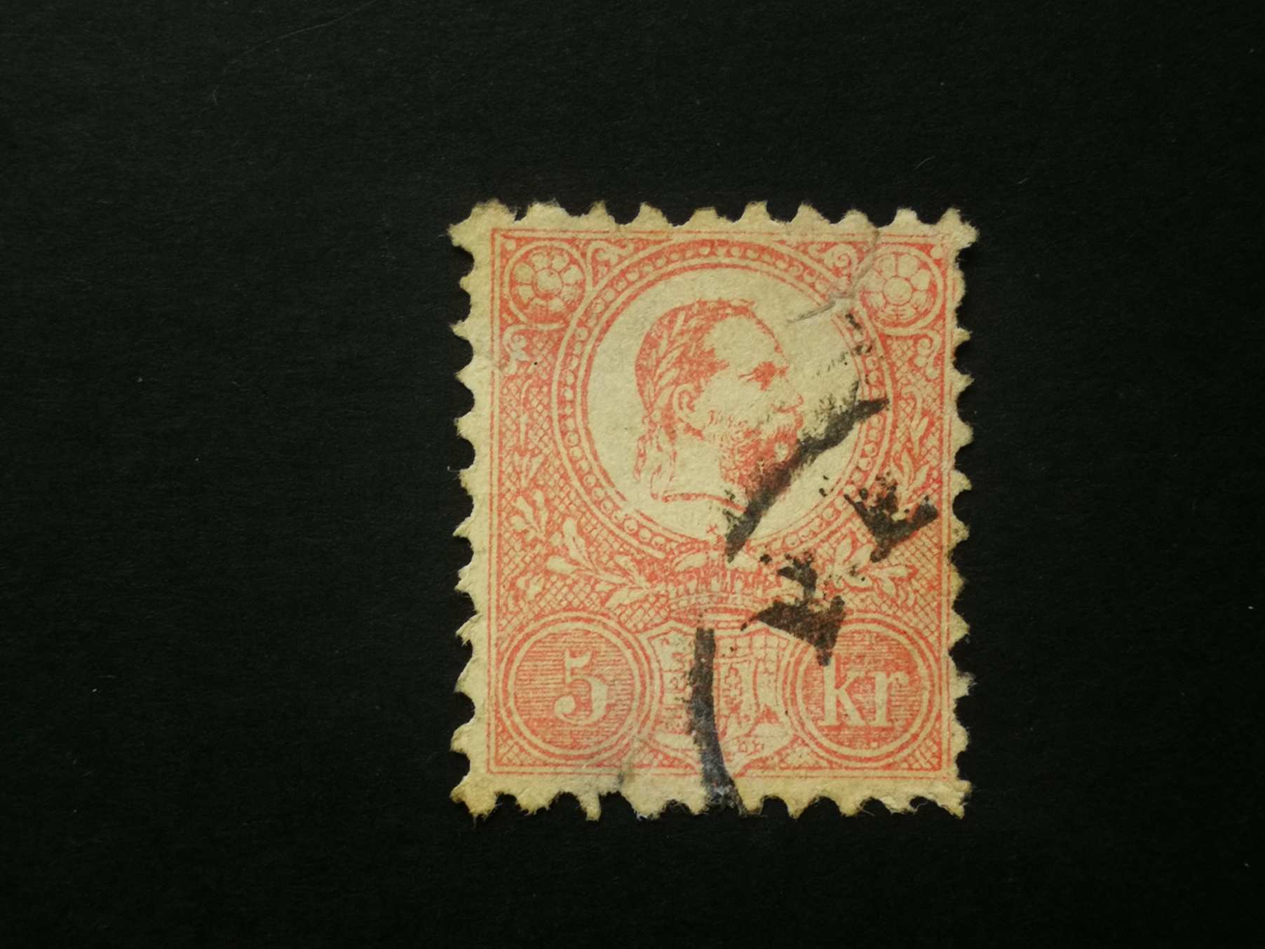 Magyarország 1871 Kőnyomat 5 kr. Pe(st) elvékonyodás L