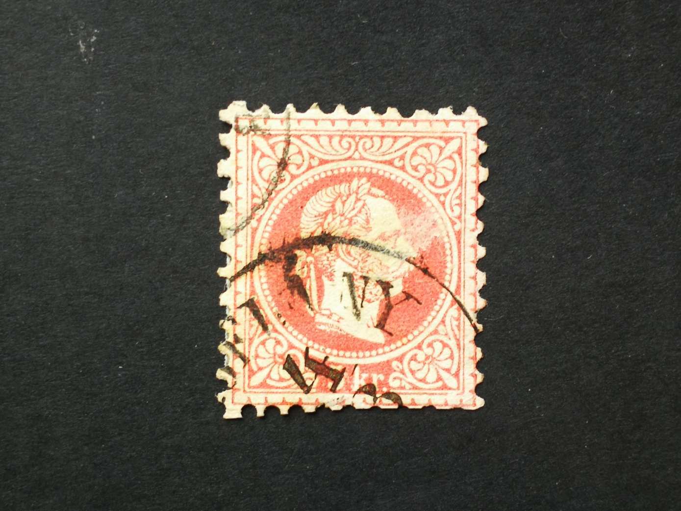 Magyarország 1867 Könyvnyomat 5 kr. ..flány, törés  D