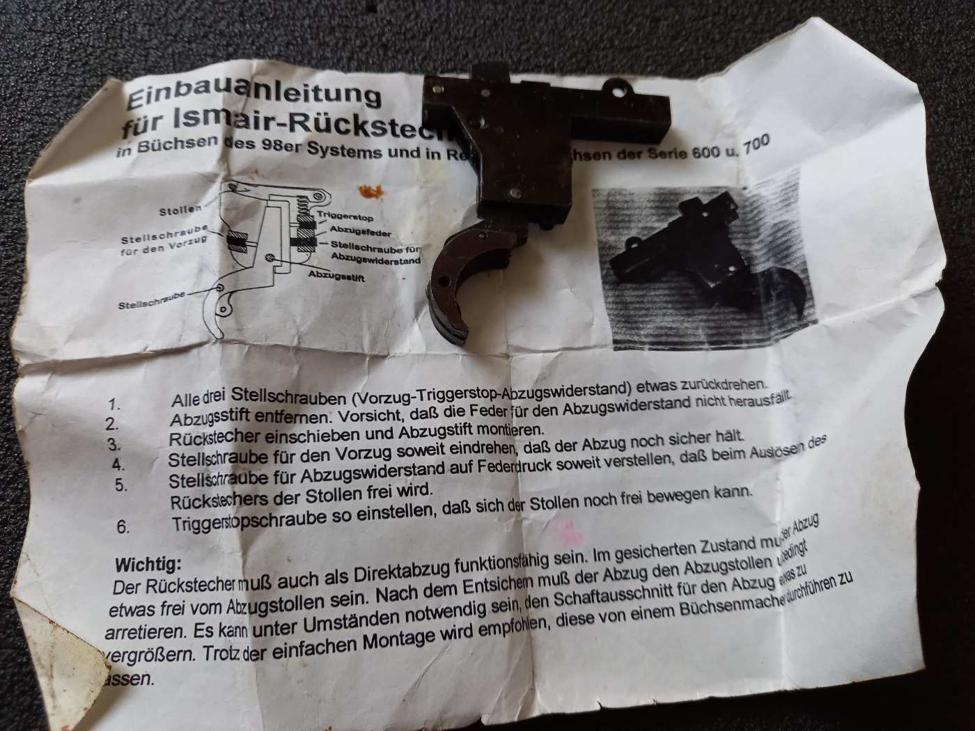 Elsütőszerkezet.K98.