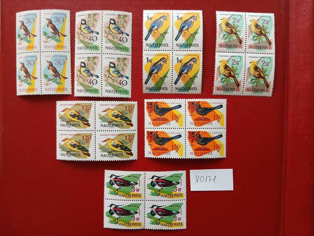 V0171 Magyar bélyeg 1961 1861-1868 Madarak postatiszta 