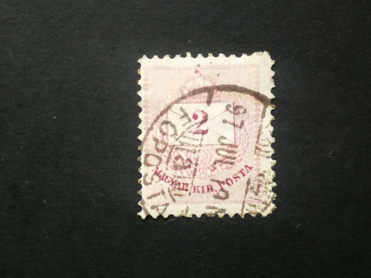 Magyarország 1890 Színesszámú 2 kr. B11 1/2 borítékmaradványon  L