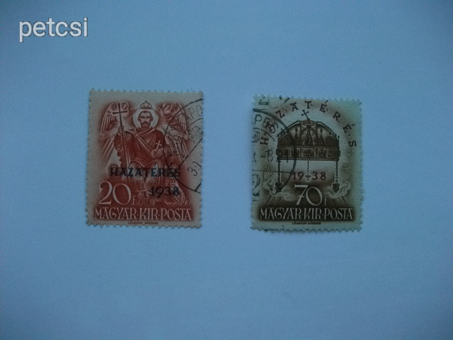 Magyar bélyeg / bélyegsor hazatérés 1938 3.