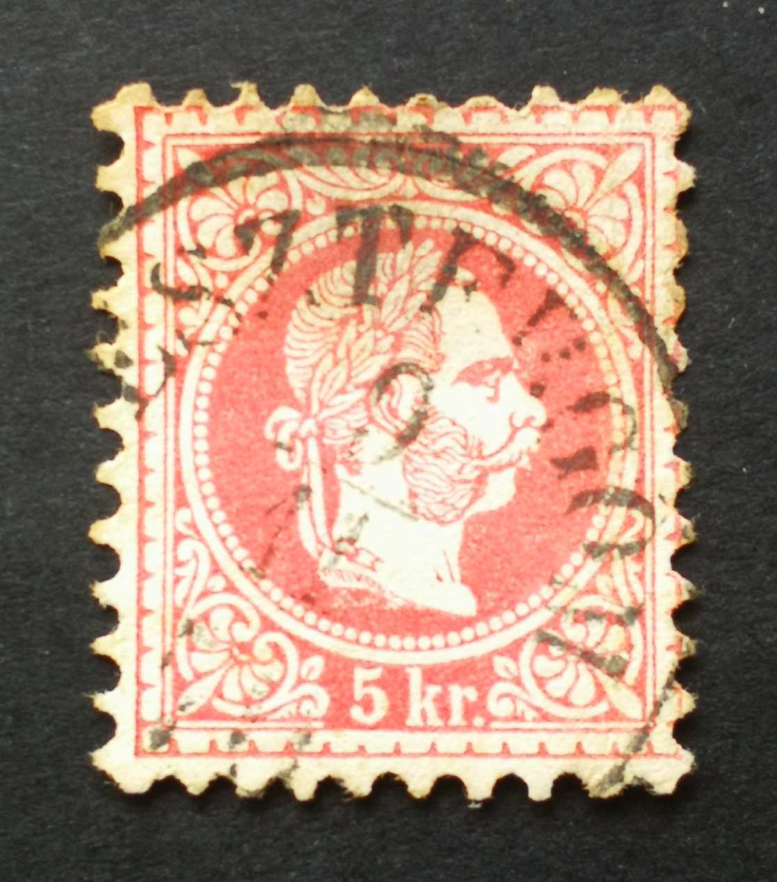 Magyarország 1867 Könyvnyomat 5 Kr. ESZTERGOM Gudlin 40 H