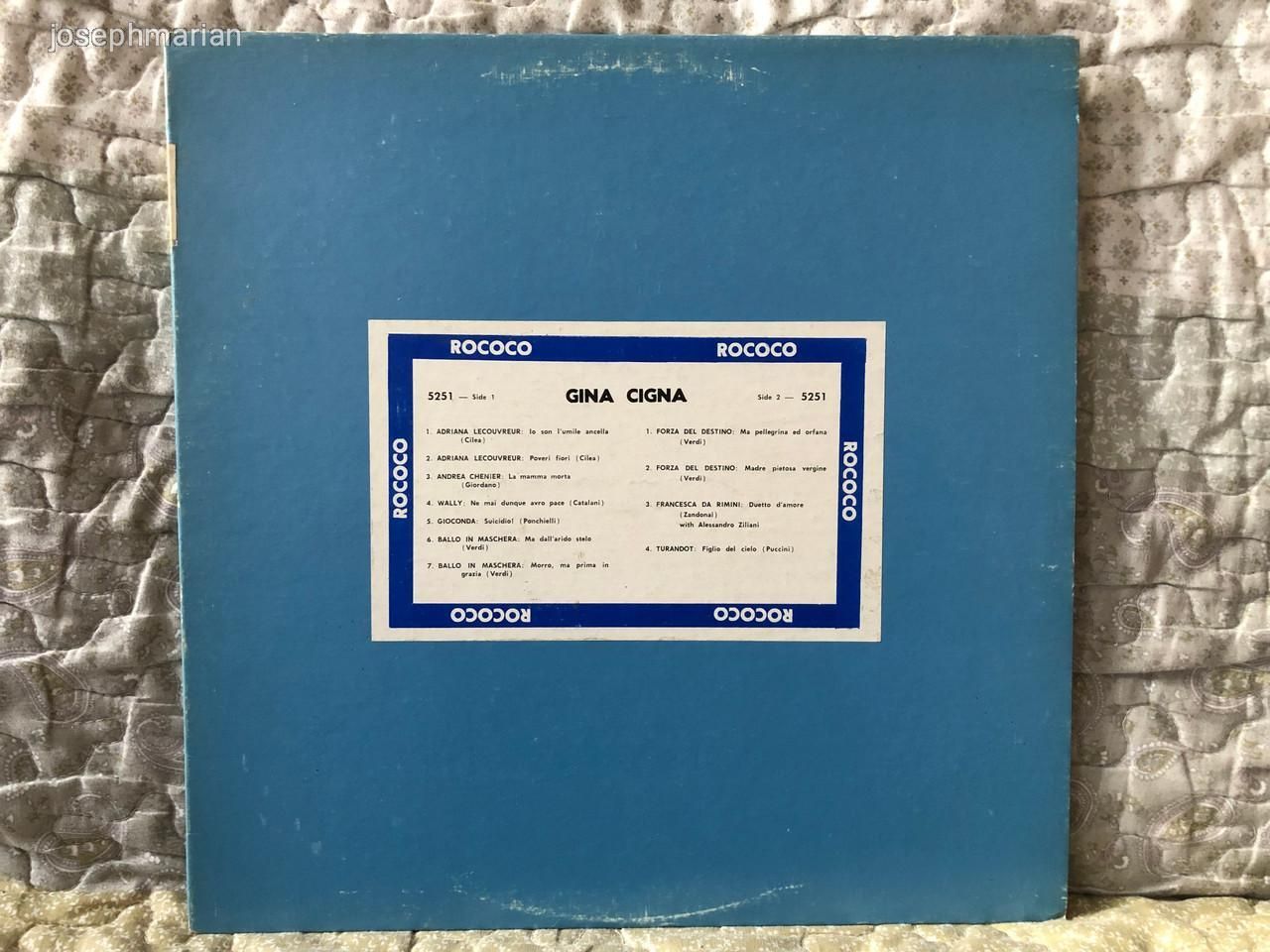 Gina Cigna / Rococo Records LP 
