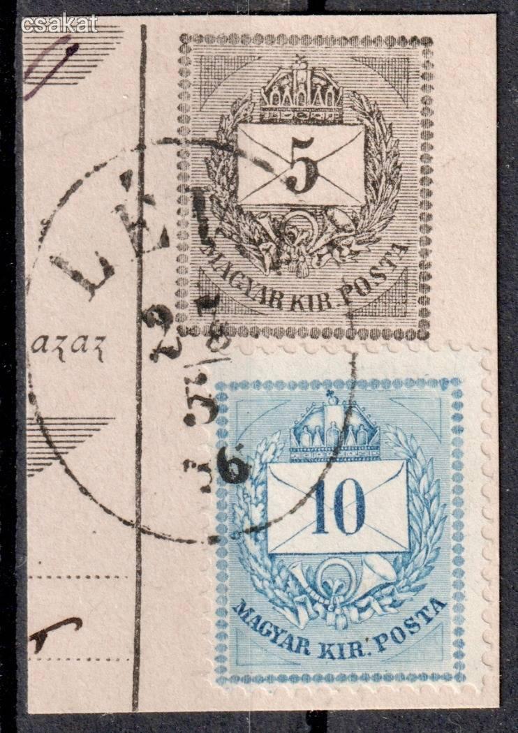 1874 színesszámú krajcáros LEVA ovális bélyegzés Felvidék Slovakia Gudlin C3.10 / 150 pont (d06)
