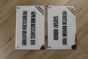 zománctábla 30x20cm 2db egyben